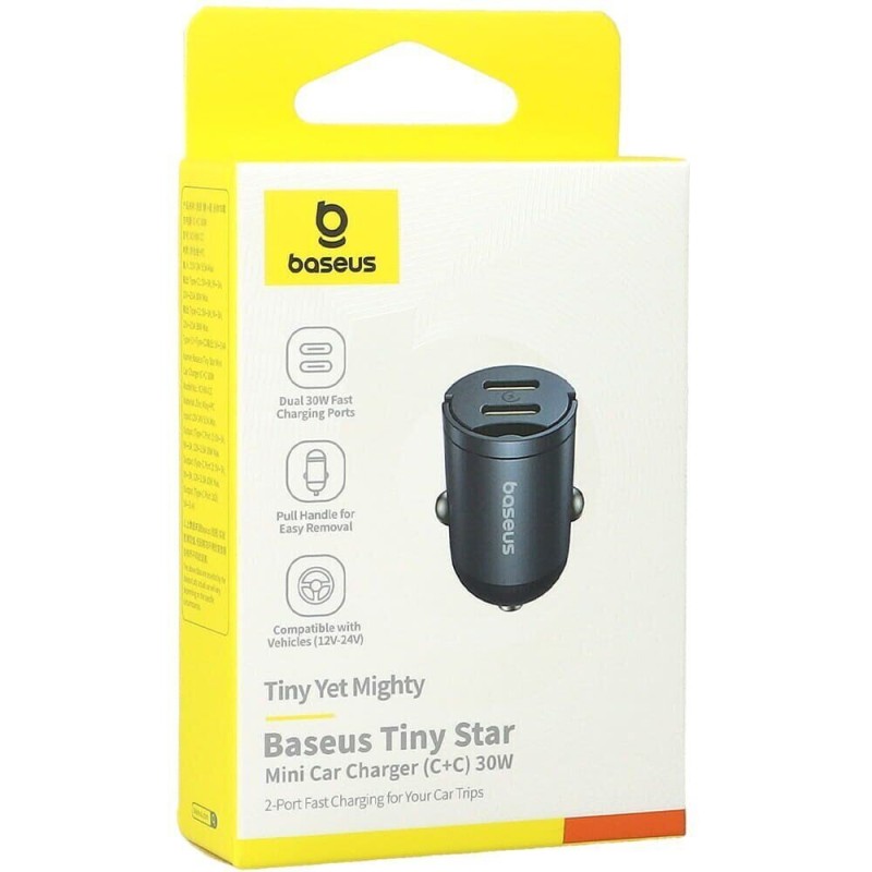 Адаптер автомобільний Baseus Tiny Star Mini Car Charger (C00035001121-03) black