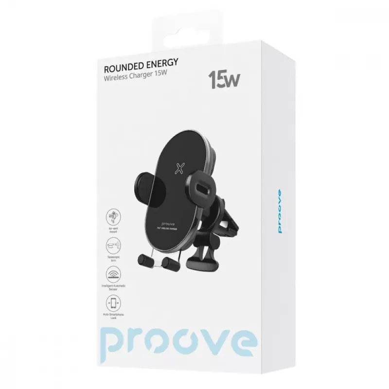 Автотримач з БЗП Proove Rounded Energy 15W