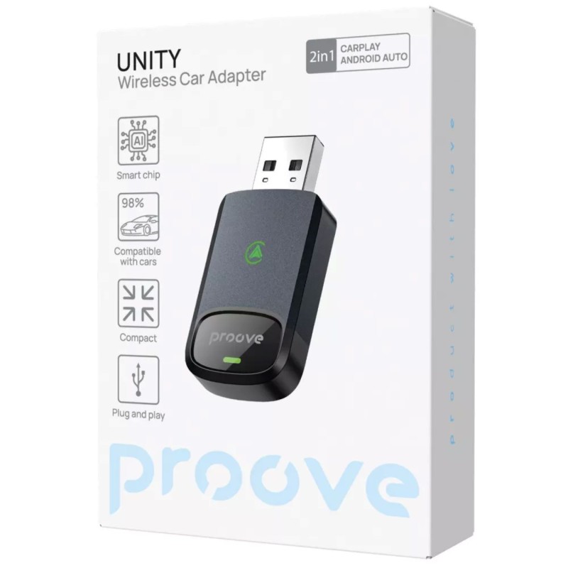 Бездротовий адаптер автомобільний Proove Unity Gray (WAPU00100003)