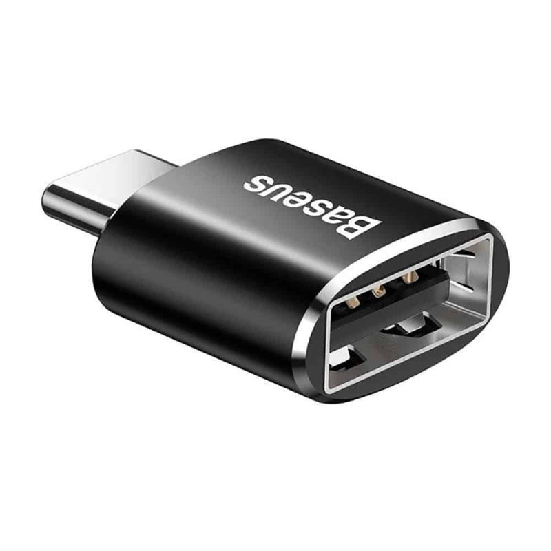 Переходник Baseus OTG USB to Type-C, Black, CATOTG-01
