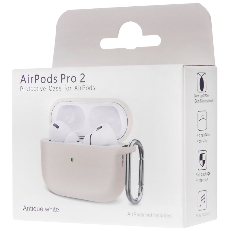Чехол Silicone Case New для AirPods Pro 2 (Antique White)