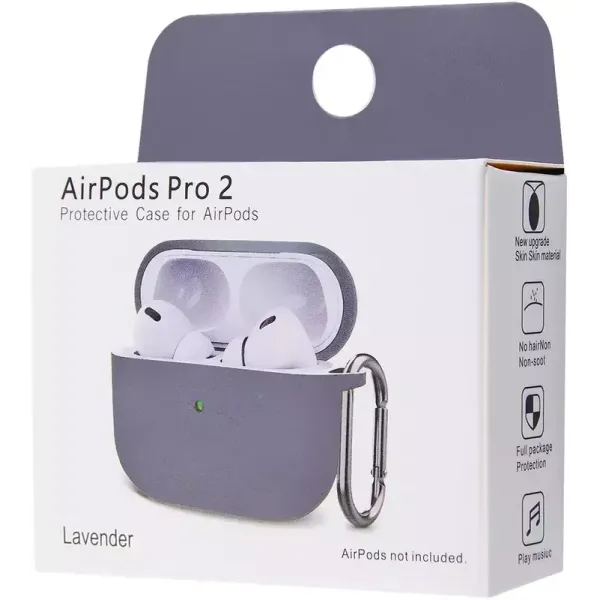 Чохол Silicone Case New for AirPods Pro 2 (lavender gray)