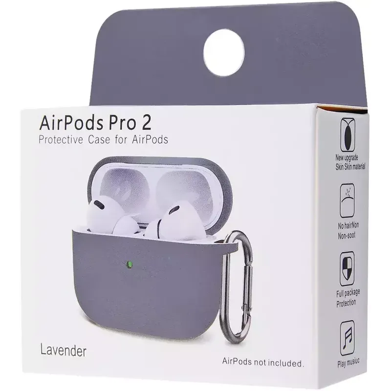 Чохол Silicone Case New for AirPods Pro 2 (lavender gray)