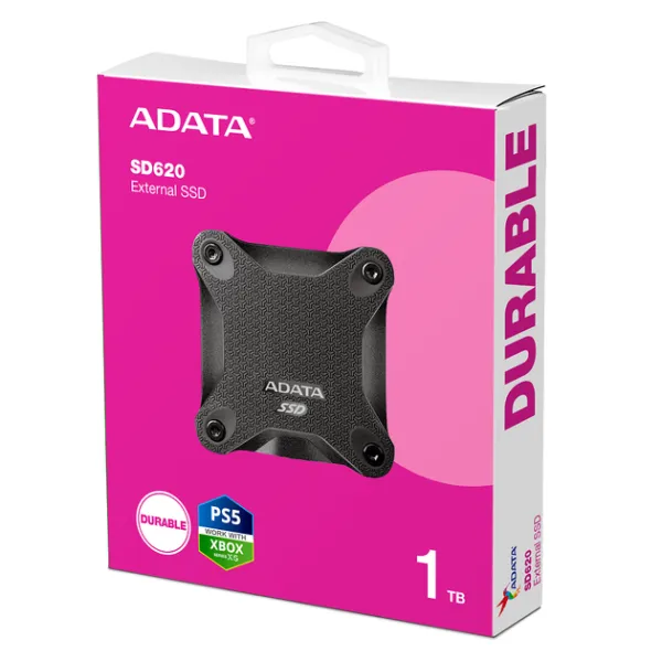 SSD диск ADATA SD620 1ТБ USB 3.2 Type-A 3D NAND TLC Black (SD620-1TCBK)