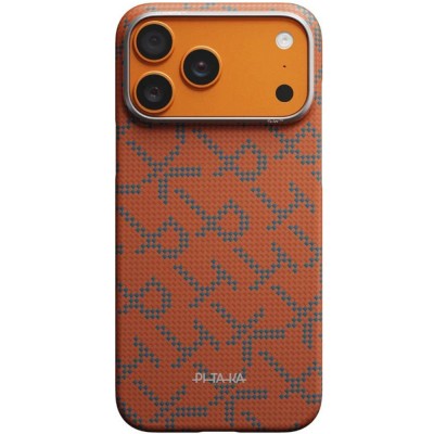 Чехол Pitaka Edge Case Monogram для iPhone 17 Pro (KI1703PTK) - Blue / Orange
