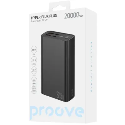 Батарея мобільна Proove Hyper Flux Plus 22.5W 20000mAh black (PBF222120001)