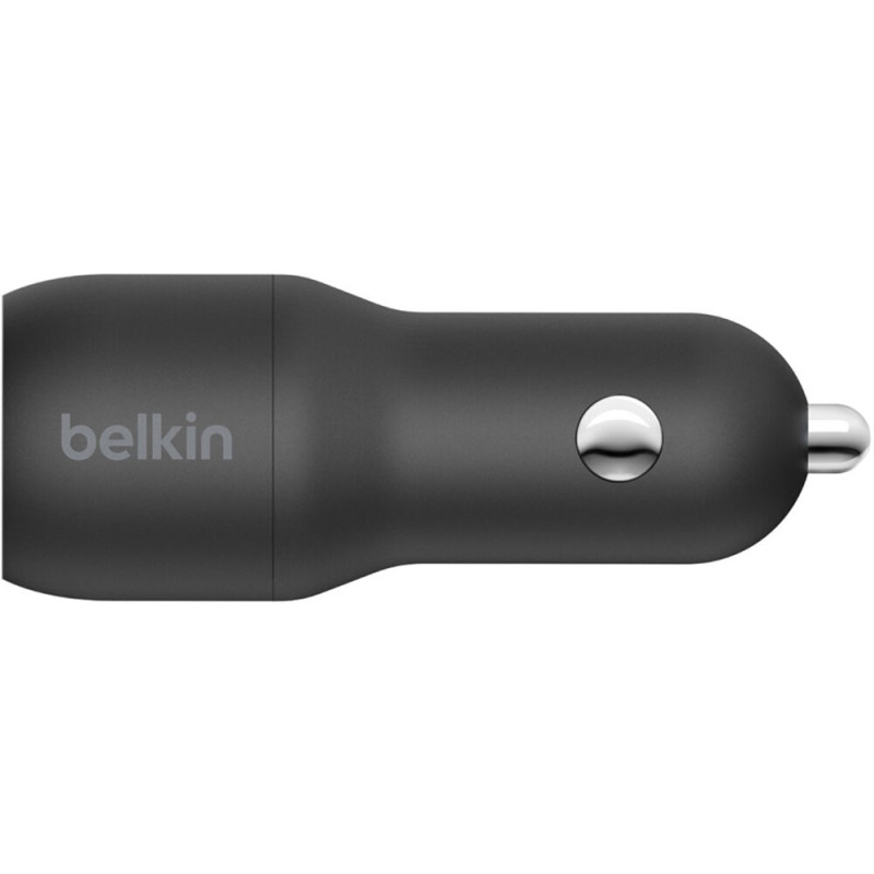 АЗП Belkin 24Вт 2хUSB-A, кабель USB-A > USB-C, 1м (CCE001BT1MBK)