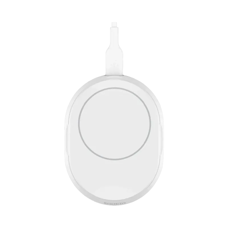 Зарядное устройство Belkin 15 Вт Magnetic Stand Qi2, адаптер 20 Вт USB-C, белый (WIA008VFWH)
