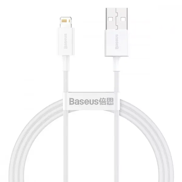 Кабель Baseus Superior Series USB to Lightning 2.4A 1m, White, CALYS-A02