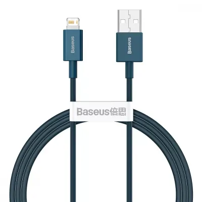 Кабель Baseus Superior Series USB–Lightning 2,4 А, 1 м, синий, CALYS-A03