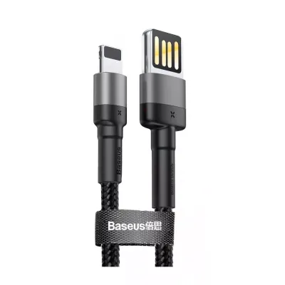 Кабель Baseus Cafule Lightning Special Edition USB to Lightning 2.4A 1m, Gray, CALKLF-GG1