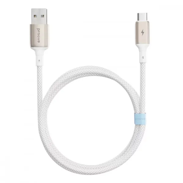 Кабель Proove Dense Metal USB to Type-C 3A (1m), White, CCDM20001202