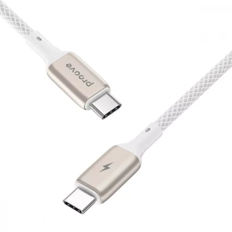 Кабель Proove Dense Metal Type-C to Type-C 60W 1m, White, CCDM60002202