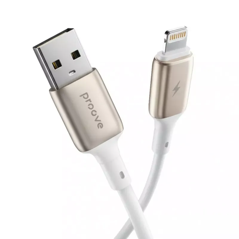 Кабель Proove Flex Metal USB to Lightning 2.4A , White, CCFM20001102