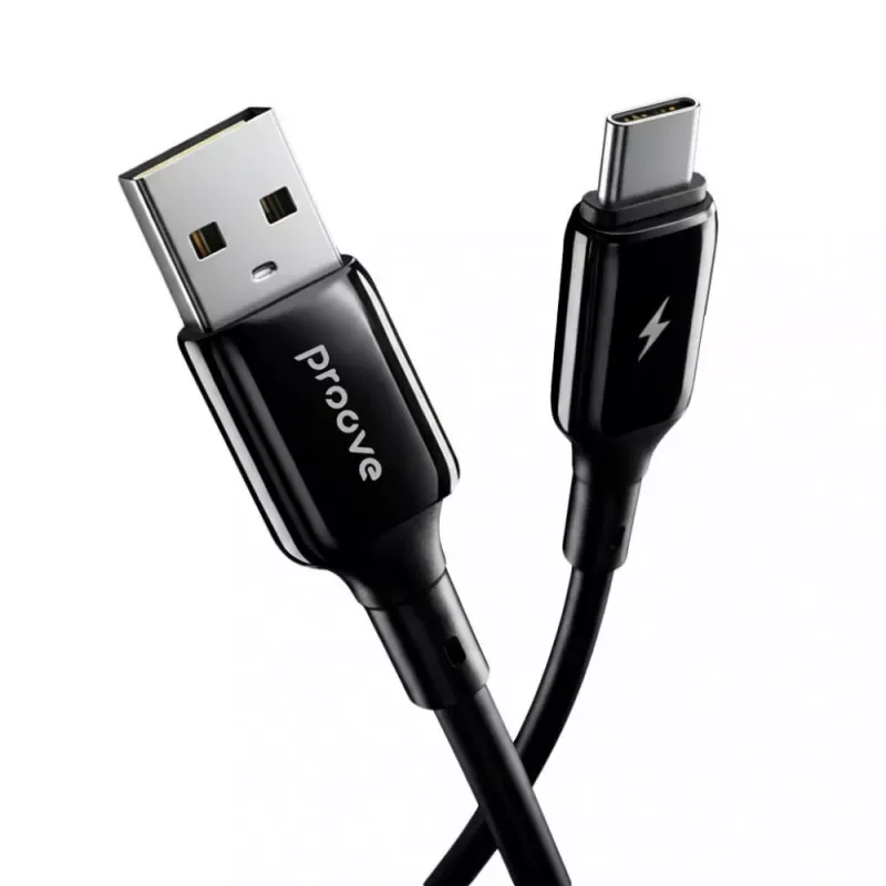 Кабель Proove Flex Metal USB to Type-C 2.4A (1m) , Black, CCFM20001201