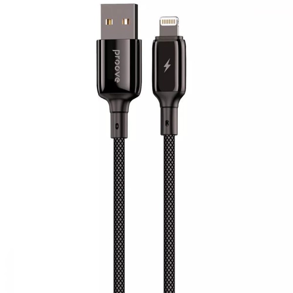 Кабель Proove Dense Metal USB to Lightning 2.4A (2m) черный (CCDM20001121)