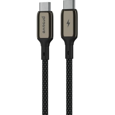 Кабель Proove Dense Metal USB-C to USB-C 60W 2m Black