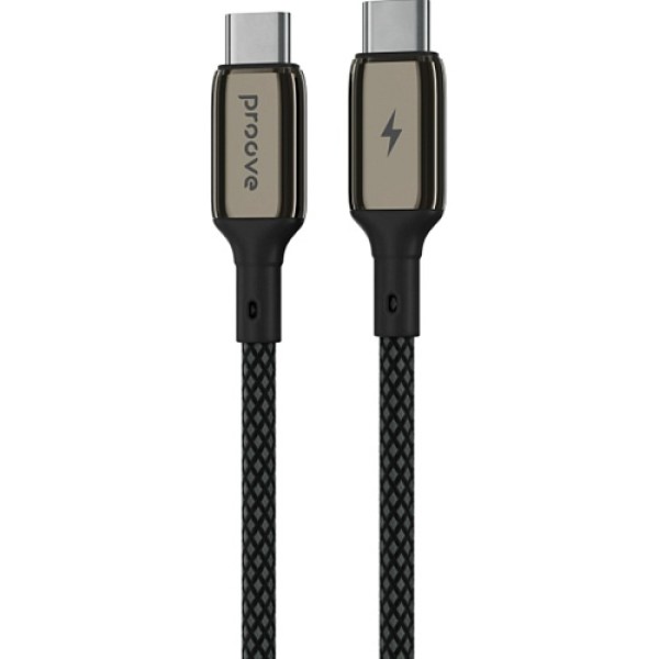 Кабель Proove Dense Metal USB-C to USB-C 60W 2m Black