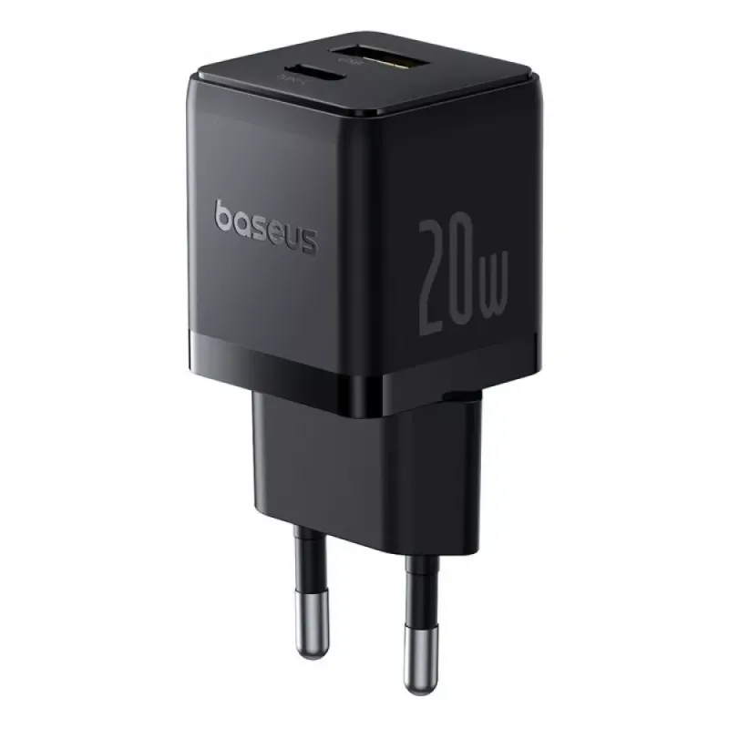 МЗП Baseus Palm Fast Charger 20W + Кабель Type-C to Type-C 60W Black