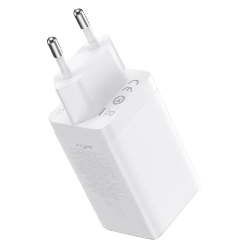 Зарядное устройство Baseus GaN5 Pro 65 Вт PD3.0+QC4.0, 2 разъема Type-C + USB, кабель 1 м, Type-C — Type-C, 100 Вт