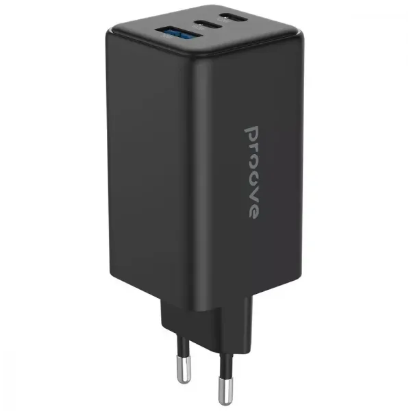 Мережевий зарядний пристрій Proove Pocket GaN 100W (2Type-C + USB) Black (WCPG10012201)