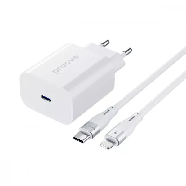 МЗП Proove Rapid 20W (Type-C) + Кабель Type-C to Lightning, White (WCRP20012102)