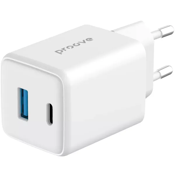 МЗП Proove Pocket GaN 45 Вт (Type-C + USB) белый