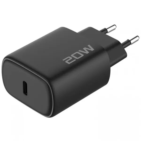 Зарядное устройство Proove Silicone Power 2 20 Вт (Type-C) + кабель Type-C — Lightning (1 м), черный (WCSP22010001)