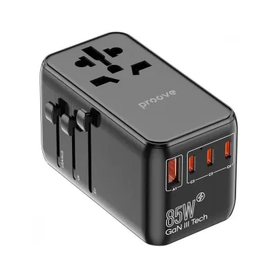 Универсальный адаптер 220В Proove Trip 85W Black (TATR85130001)