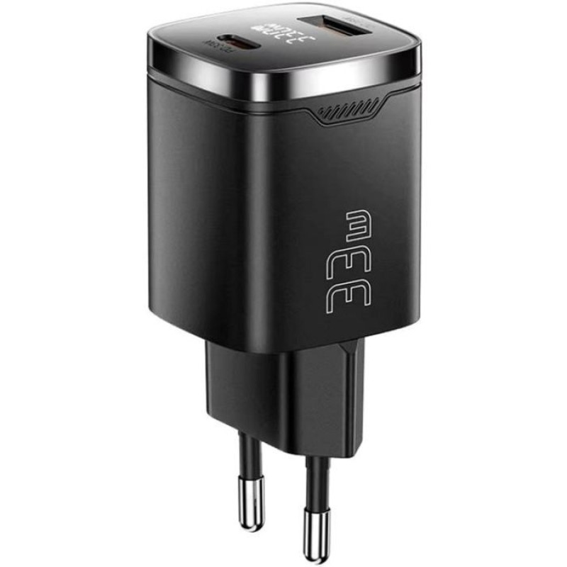 Зарядний пристрій для ESSAGER Gamet 33W GaN Digital Display A+C Black (ECT33W-GMB01-Z)