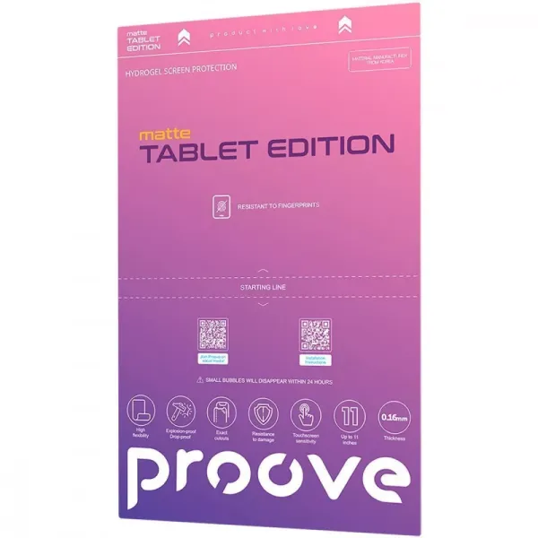Захисна гідрогелева плівка Proove Hydrogel Screen Protection TABLET EDITION Matte