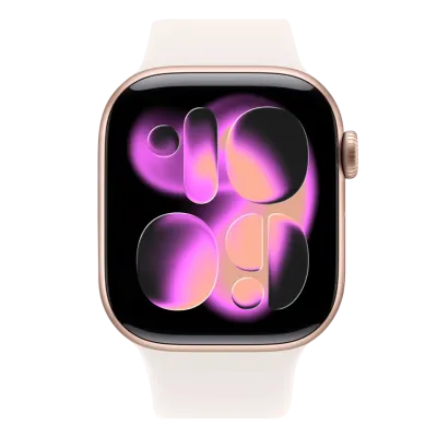 Apple Watch Series 11 GPS 46mm Rose Gold Aluminium Case with Light Blush Sport Band - M/L (MEV74)