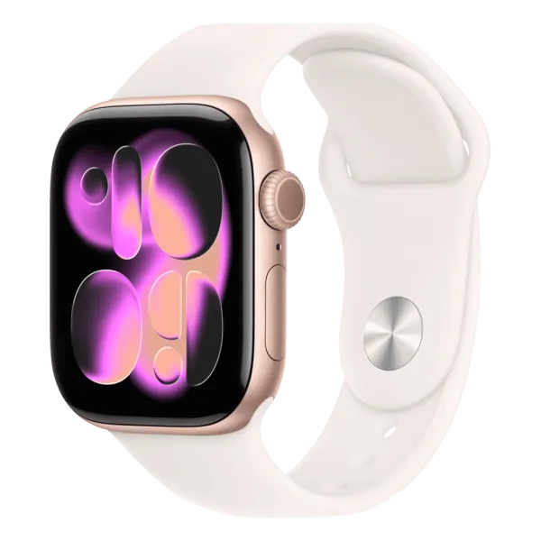 Apple Watch Series 11 GPS 42mm Rose Gold Aluminium Case with Light Blush Sport Band - S/M (MEU04)