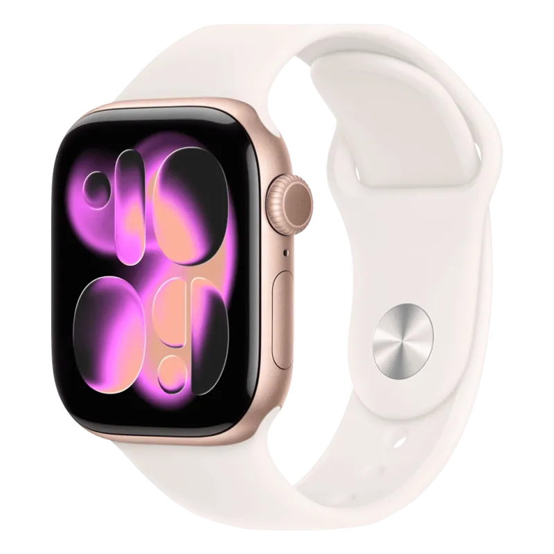 Apple Watch Series 11 GPS 42mm Rose Gold Aluminium Case with Light Blush Sport Band - S/M (MEU04)