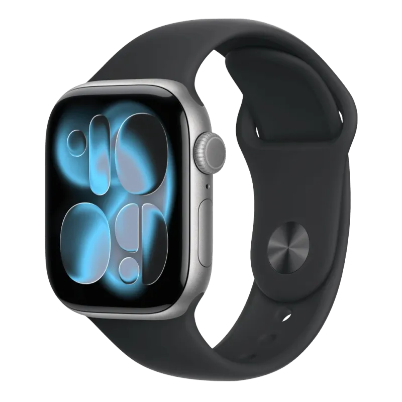 Apple Watch Series 11 GPS 42mm Space Grey Aluminium Case with Black Sport Band - M/L (MEQX4)
