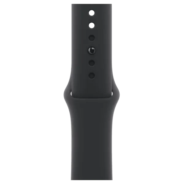 Apple Watch Series 11 с GPS, 42 мм, корпус из алюминия цвета «космический серый» с черным спортивным ремешком — M/L (MEQX4)
