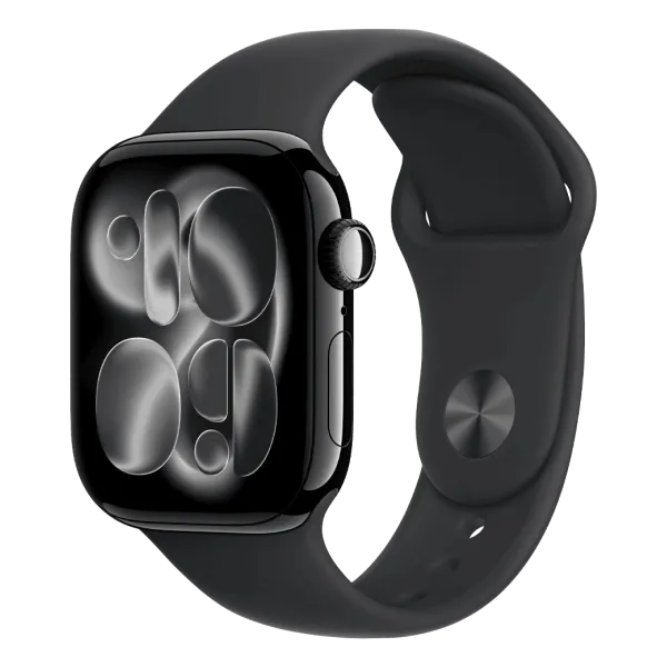 Apple Watch Series 11 GPS 42mm Jet Black Aluminium Case with Black Sport Band - S/M (MEQT4)