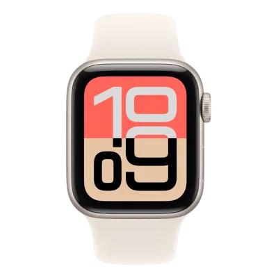 Apple Watch SE 3 GPS 40mm Starlight Aluminium Case with Starlight Sport Band - S/M (MEH34)