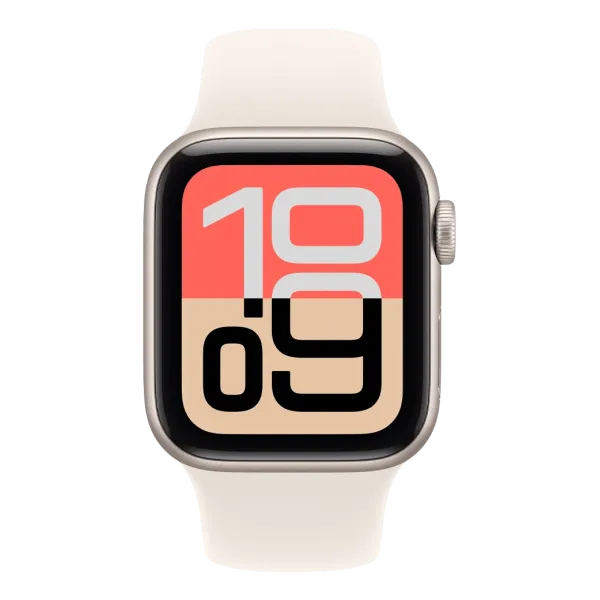 Apple Watch SE 3 GPS 40mm Starlight Aluminium Case with Starlight Sport Band - S/M (MEH34)