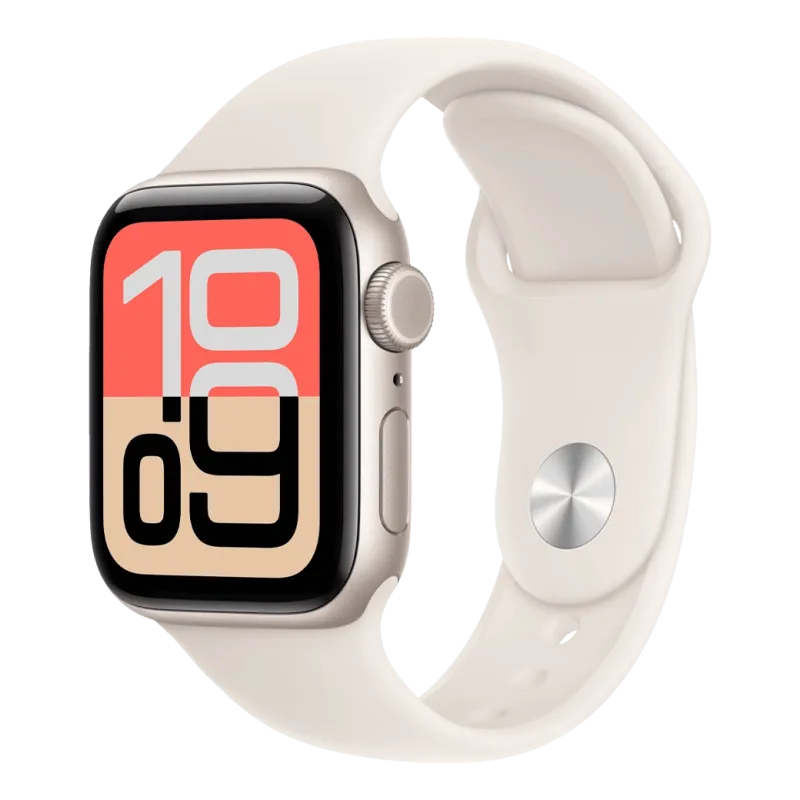 Apple Watch SE 3 GPS 40mm Starlight Aluminium Case with Starlight Sport Band - S/M (MEH34)