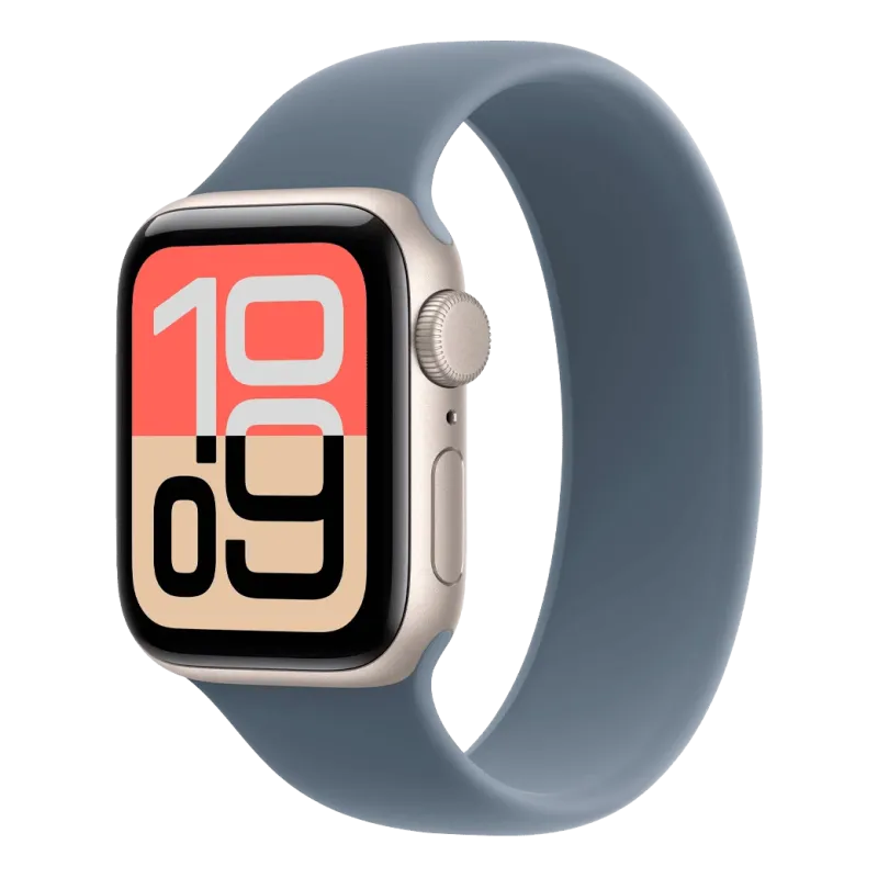 Apple Watch SE 3 GPS 44mm Starlight Aluminium Case with Starlight Sport Band - M/L (MEHJ4)