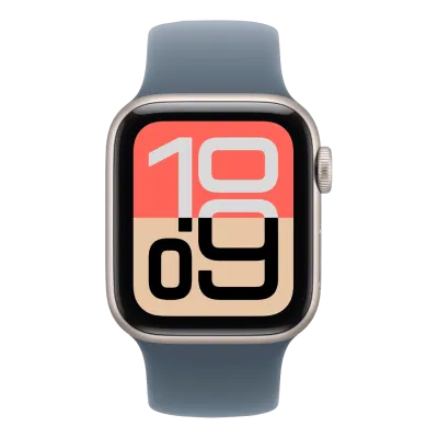 Apple Watch SE 3 GPS 44mm Starlight Aluminium Case with Starlight Sport Band - M/L (MEHJ4)