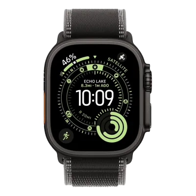 Apple Watch Ultra 3 GPS + Cellular 49mm Black Titanium Case with Black/Charcoal Trail Loop - M/L (MF1H4)