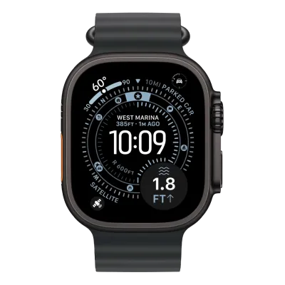 Apple Watch Ultra 3 GPS + Cellular 49mm Black Titanium Case with Black Ocean Band (MF0J4QP/A)