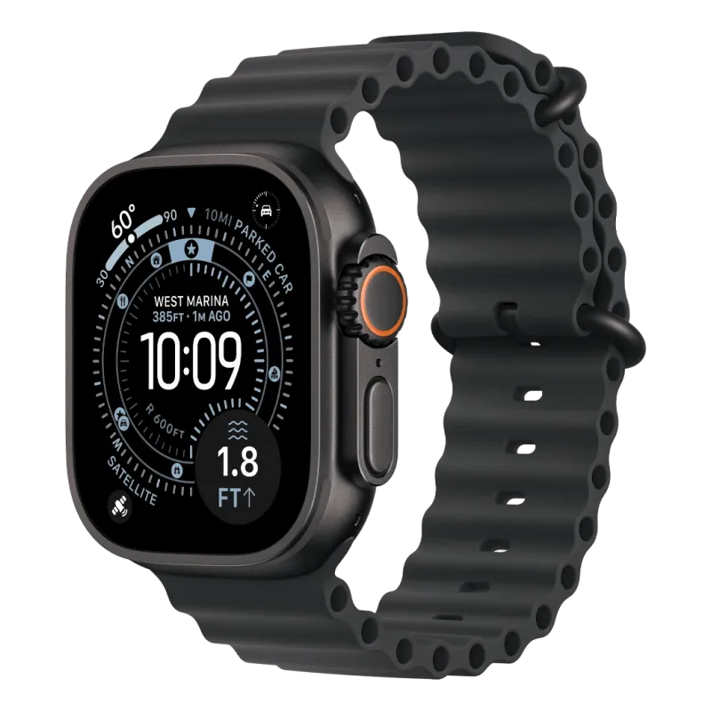 Apple Watch Ultra 3 GPS + Cellular 49mm Black Titanium Case with Black Ocean Band (MF0J4QP/A)