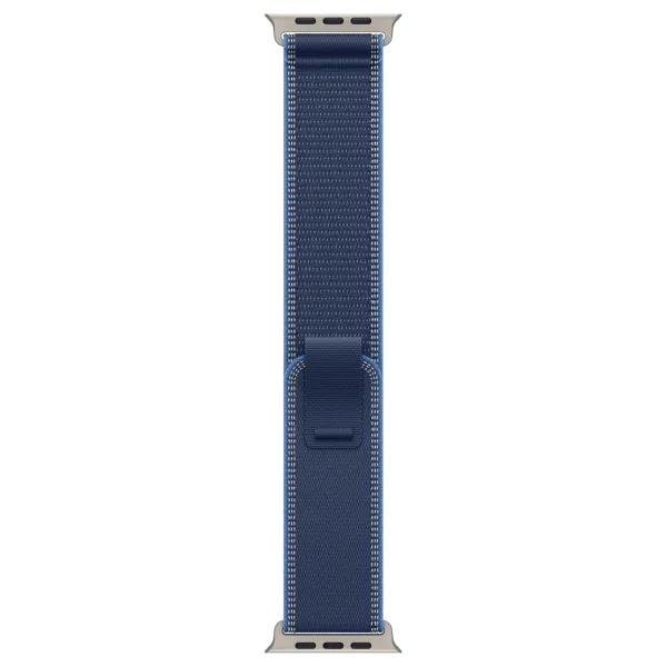 Apple Watch Ultra 3 с GPS и сотовой связью, 49 мм, корпус из натурального титана, с ремешком Trail Loop синего/ярко-синего цвета — размер M/L (MEWU4)