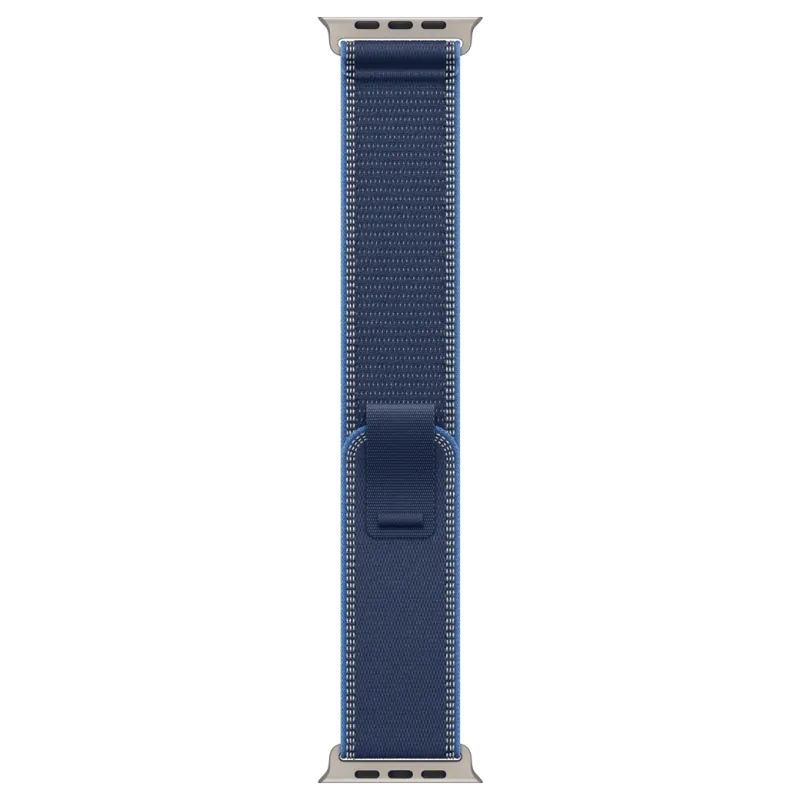 Apple Watch Ultra 3 GPS + Cellular 49mm Natural Titanium Case with Blue/Bright Blue Trail Loop - M/L (MEWU4)