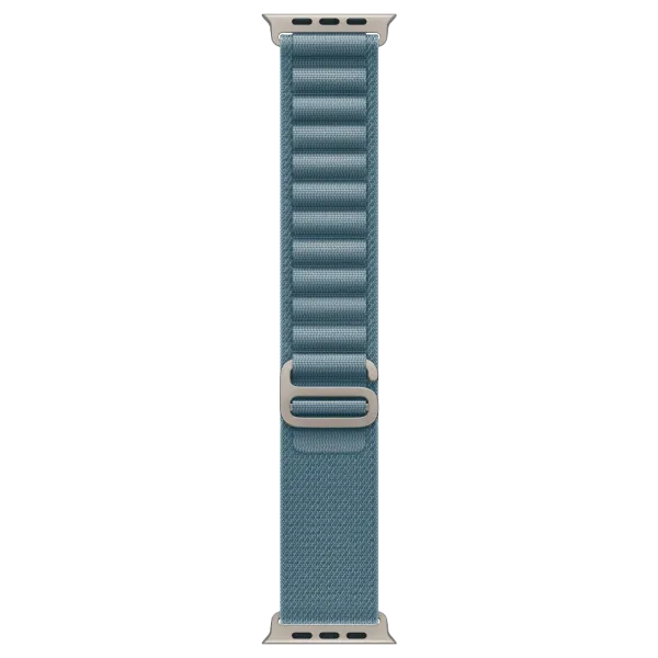 Apple Watch Ultra 3 с GPS и сотовой связью, 49 мм, корпус из натурального титана, с светло-голубой ремешком Alpine Loop — средний размер (MEWM4)