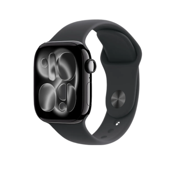 (Like New) APPLE S11, GPS 46mm Jet Black Aluminium Case Black Sport Band M/L