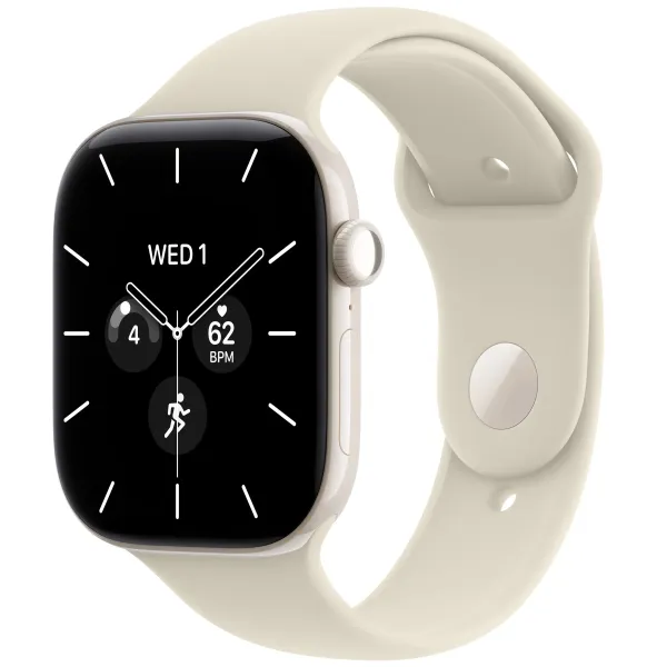 Apple Watch Series 12 GPS+LTE 42mm Pearl White Ceramic Case with Sand Sport Band - M/L (MJGX4RK/A)